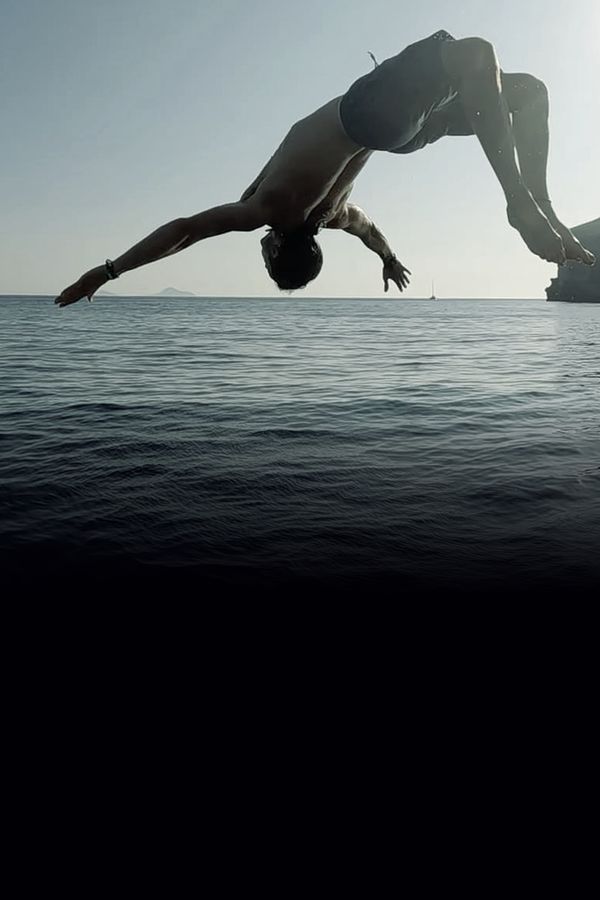Backflip off a boat into open sea